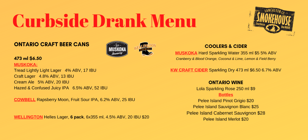 Our Menu Lancaster Smokehouse